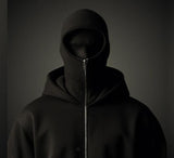 Men's Full Sleeves Zipper Hoodie with Mask